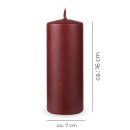 Stumpenkerzen Wachs unparfümiert Braun Ø7cm x 16cm