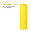 Stumpenkerzen Wachs unparfümiert Gelb Ø7cm x 20cm