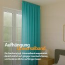 Gardine Blickdicht "Ellen" mit Universalband - 140x245 cm - Türkis