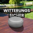 Bodenkissen Sitzpouf Outdoor Ø54cm Hellgrau
