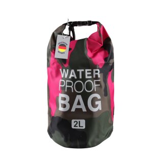 Schwimmbeutel "Drybag" 28x18cm Camouflage Pink 2er-Pack