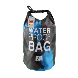 Schwimmbeutel "Drybag" 28x18cm Camouflage Blau 1er-Pack