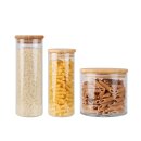 Vorratsglas mit Bambusdeckel 3 Größen