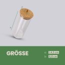 Vorratsglas Ø 6,5 x 14,5 cm mit Baumbusdeckel 400 ml
