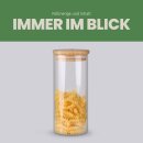 Vorratsglas Ø 6,5 x 14,5 cm mit Baumbusdeckel 400 ml