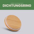 Vorratsglas Ø 6,5 x 14,5 cm mit Baumbusdeckel 400 ml