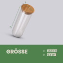 Vorratsglas Ø 6,6 x 18,5 cm mit Baumbusdeckel 500 ml