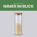 Vorratsglas Ø 6,6 x 18,5 cm mit Baumbusdeckel 500 ml