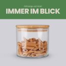 Vorratsglas Ø 11,2 x 10 cm mit Baumbusdeckel 700 ml