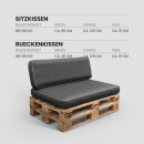 Palettenkissen 2-teilig wasserabweisend Innenkissen aufblasbar Anthrazit