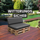 Palettenkissen 2-teilig wasserabweisend Innenkissen aufblasbar Anthrazit