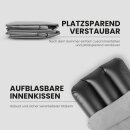 Palettenkissen 2-teilig wasserabweisend Innenkissen aufblasbar Hellgrau