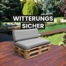 Palettenkissen 2-teilig wasserabweisend Innenkissen aufblasbar Hellgrau