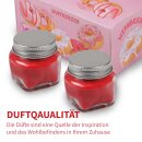 Duftkerze im Glas "Macaron" 2er-Pack Donut Himbeere