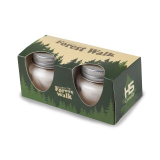 Duftkerze im Glas "Forrest Walk" mit Deckel, 2er Pack mit je ca. 7 Std. Brenndauer, Ø6cm