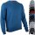 hemmy Fashion Herren Pullover V Neck uni - petrol - mittelblau XL
