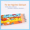 Bleistifte HB 6er-Pack Comic Design mit Radiergummi