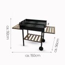 Holzkohlegrill XXL Grillwagen höhenverstellbar 150x92x56 cm