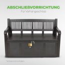 Gartenbank Truhenbank inkl. Stauraum "Salzburg" Kunststoff in Holzoptik 130x60x85 cm