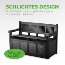 Gartenbank Truhenbank inkl. Stauraum "Salzburg" Kunststoff in Holzoptik 130x60x85 cm
