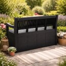 Gartenbank Truhenbank inkl. Stauraum "Salzburg" Kunststoff in Holzoptik