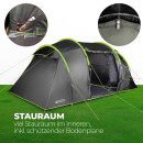 Familienzelt Vìs-a-Vìs 4 Personen schwarz wasserdicht 500x230x200cm