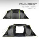 Familienzelt Vìs-a-Vìs 4 Personen schwarz wasserdicht 500x230x200cm