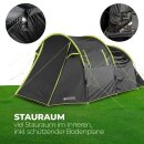 Familienzelt Tunnelzelt 4 Personen wasserdicht & extra geräumig 455x260x190cm