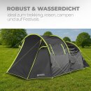 Familienzelt Tunnelzelt 4 Personen wasserdicht & extra geräumig 455x260x190cm