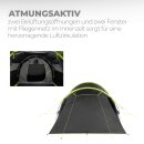 Familienzelt Tunnelzelt 4 Personen wasserdicht & extra geräumig 455x260x190cm