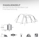 Familienzelt Tunnelzelt 4 Personen wasserdicht & extra geräumig 455x260x190cm