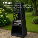 Gartenkamin 57,5x38x149,5cm mit Grillfunktion