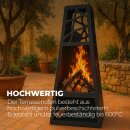 Gartenkamin 57,5x38x149,5cm mit Grillfunktion