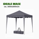 Faltpavillon ohne Seitenteile Polyester wasserdicht 3x3m