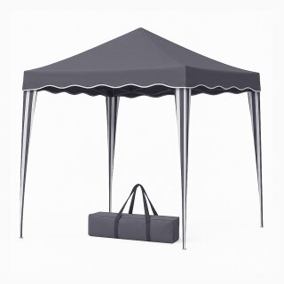 Faltpavillon ohne Seitenteile Polyester wasserdicht 3x3m Anthrazit