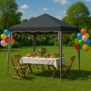 Faltpavillon ohne Seitenteile Polyester wasserdicht 3x3m Anthrazit