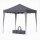 Faltpavillon ohne Seitenteile Polyester wasserdicht 3x3m Anthrazit