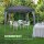 Faltpavillon ohne Seitenteile Polyester wasserdicht 3x3m Anthrazit