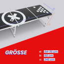 Bierpong Tisch Trinkspiel - Faltbarer und höhenverstellbarer Partytisch 240cm