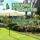 Gartenschirm ⌀ 300cm Aluminium mit Kurbel