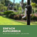 Gartenschirm ⌀ 300cm Aluminium mit Kurbel