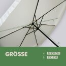 Sonnenschirm mit Aluminium-Mast, Kurbel ohne Standfuß Ø300cm