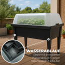 Hochbeet mit Haube 100x50x107 cm für Balkon, Terrasse & Garten
