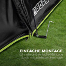 Tunnelzelt 2 Personen schwarz wasserdicht