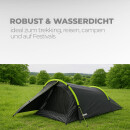 Tunnelzelt 2 Personen schwarz wasserdicht