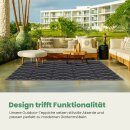 Outdoor-Teppich aus recycelten Premium-Kunststoff Raute 90cm x 150cm
