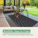 Outdoor-Teppich aus recycelten Premium-Kunststoff Raute 90cm x 150cm