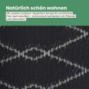 Outdoor-Teppich aus recycelten Premium-Kunststoff Raute 90cm x 150cm
