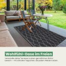 Outdoor-Teppich aus recycelten Premium-Kunststoff Raute 120cm x 180cm