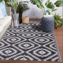Outdoor-Teppich aus recycelten Premium-Kunststoff Karo...